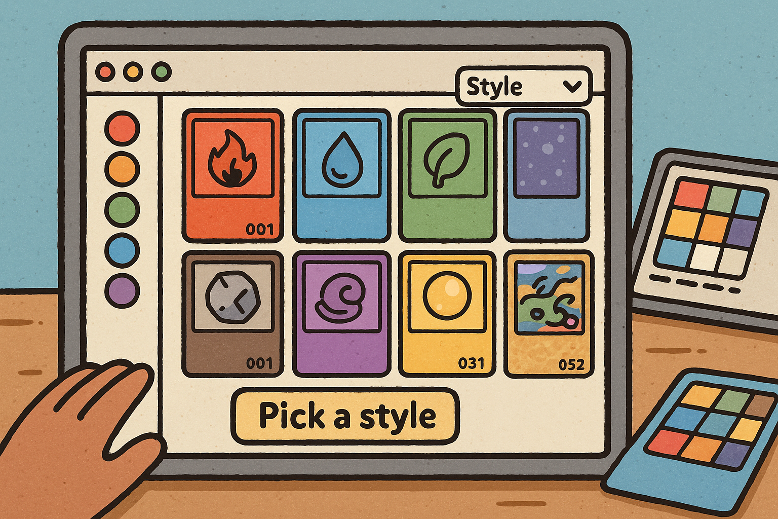 Step 1: Open the designer and pick a style